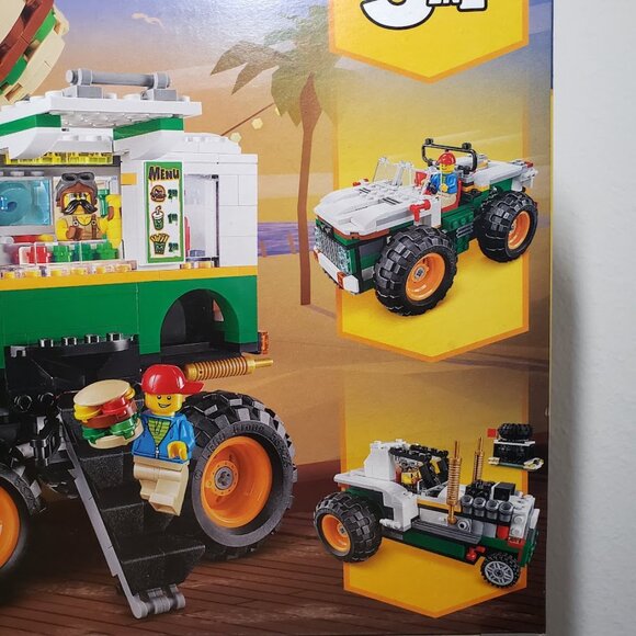 RETIRED LEGO Creator 3in1 Monster Burger Truck 31104 Food Vehicle SEALED NEW 499 - Picture 16 of 16